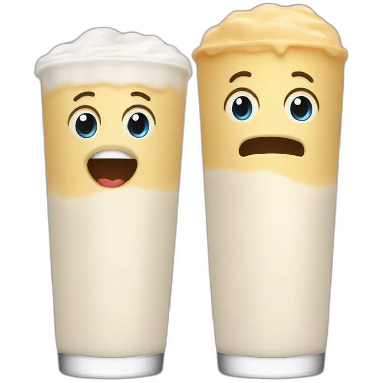 leche entera vs leche descremada emoji