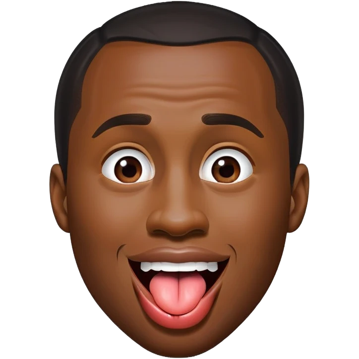 P Diddy with his tongue out emoji