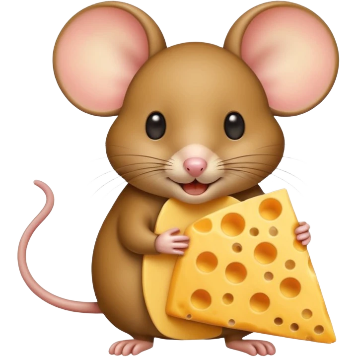 Mouse with cheese emoji