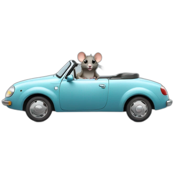 Rat sur une voiture emoji