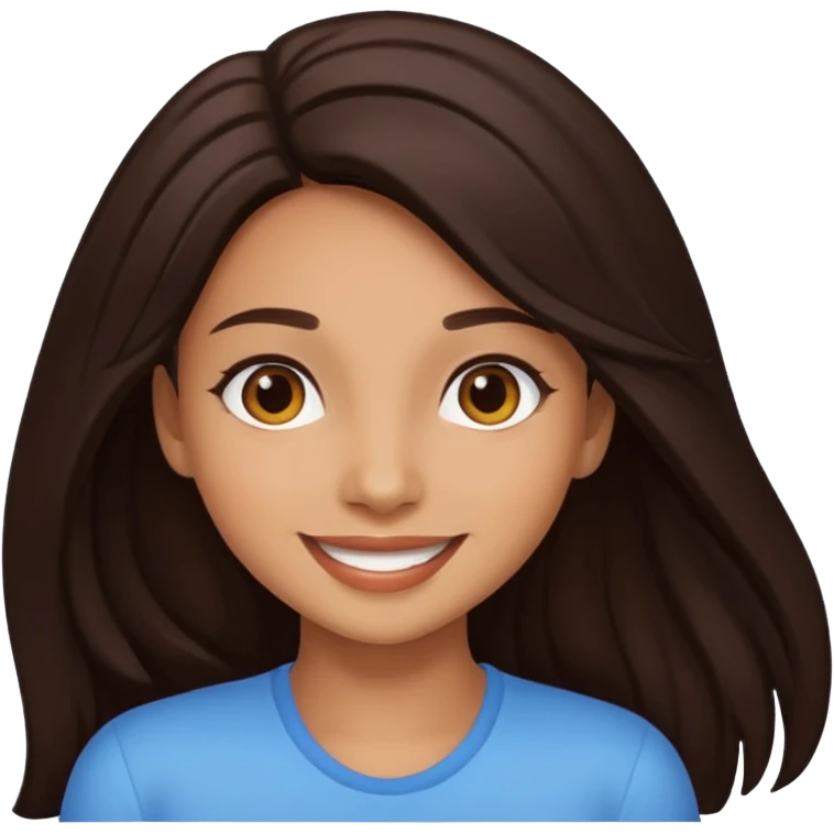 Mya, R&B Singer with long dark brown hair  emoji