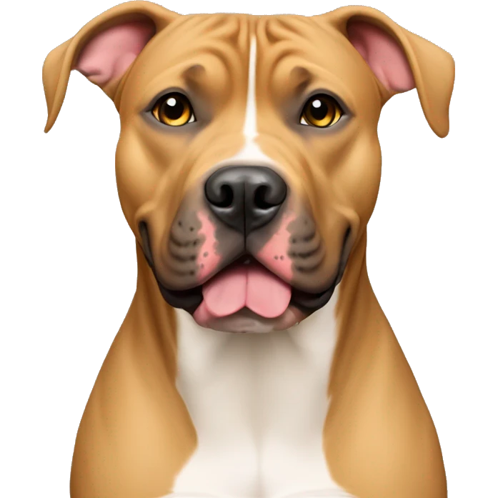 All Tan American Pitbull Mastiff Mixed  emoji