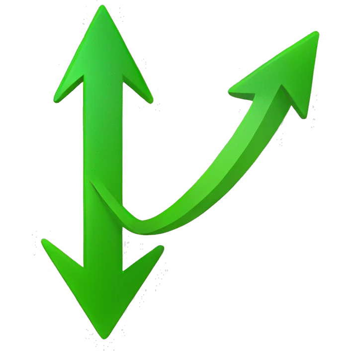 simple green up arrow emoji