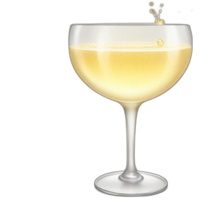 champagne in champagne saucer emoji