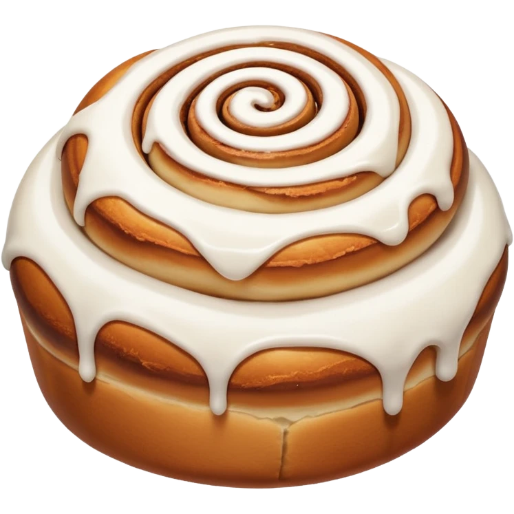 cinnamon roll with lots of icing emoji