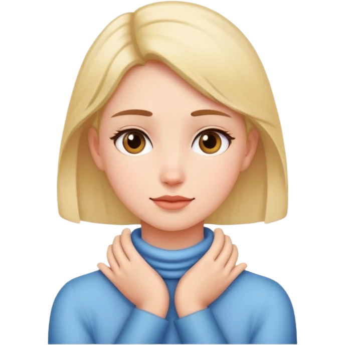 girl with hands around neck emoji