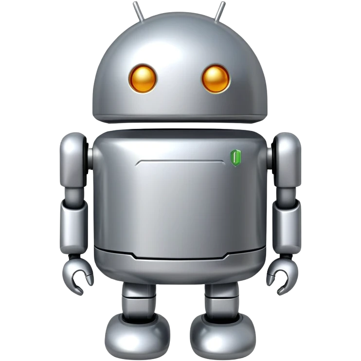 an android bot (Android 15) emoji