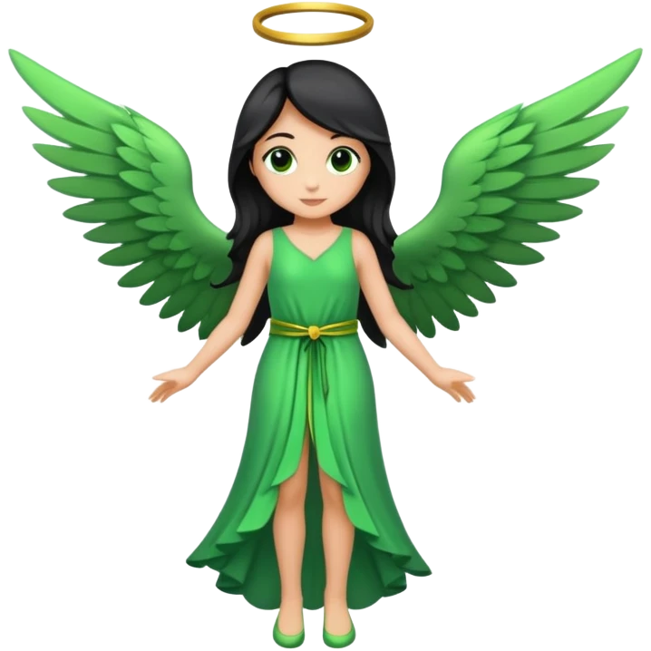 Une fée avec des ailes noirs emoji