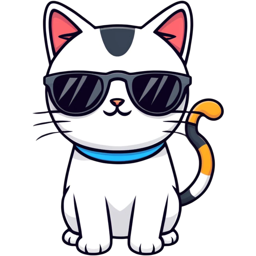 Cat with sunglasses emoji