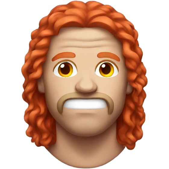 Red head wrestler emoji