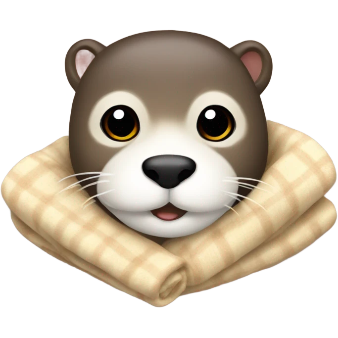 otter cozy in blanketfgd  emoji
