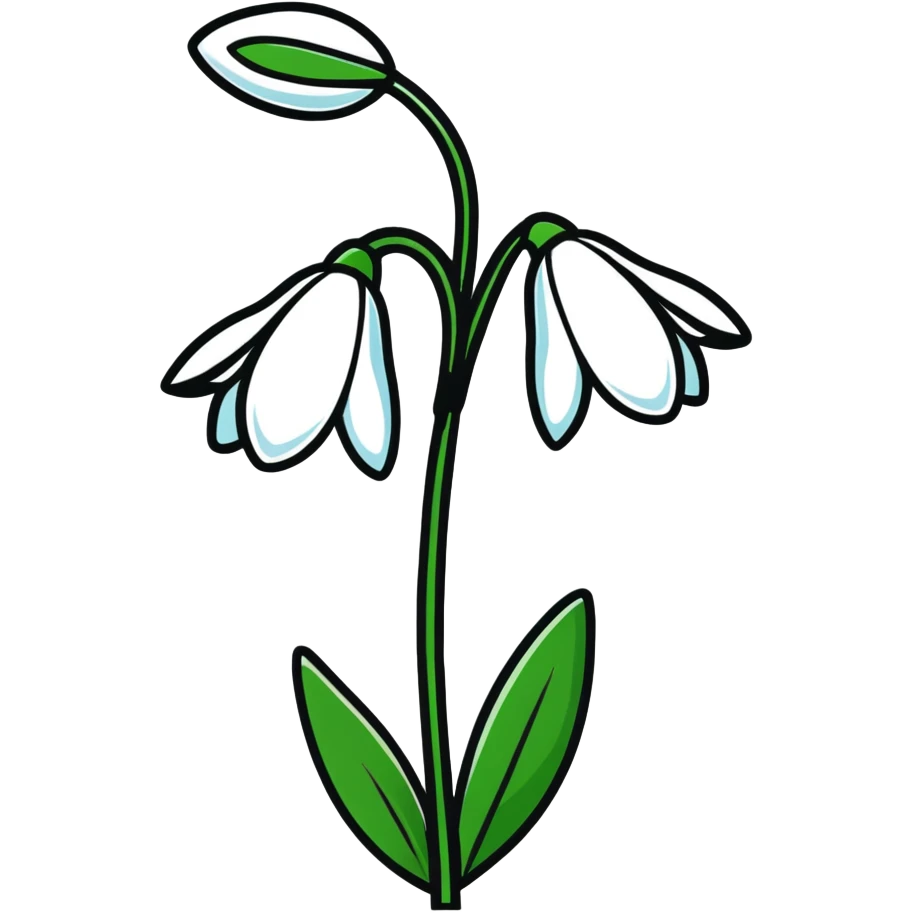 snowdrop flower emoji