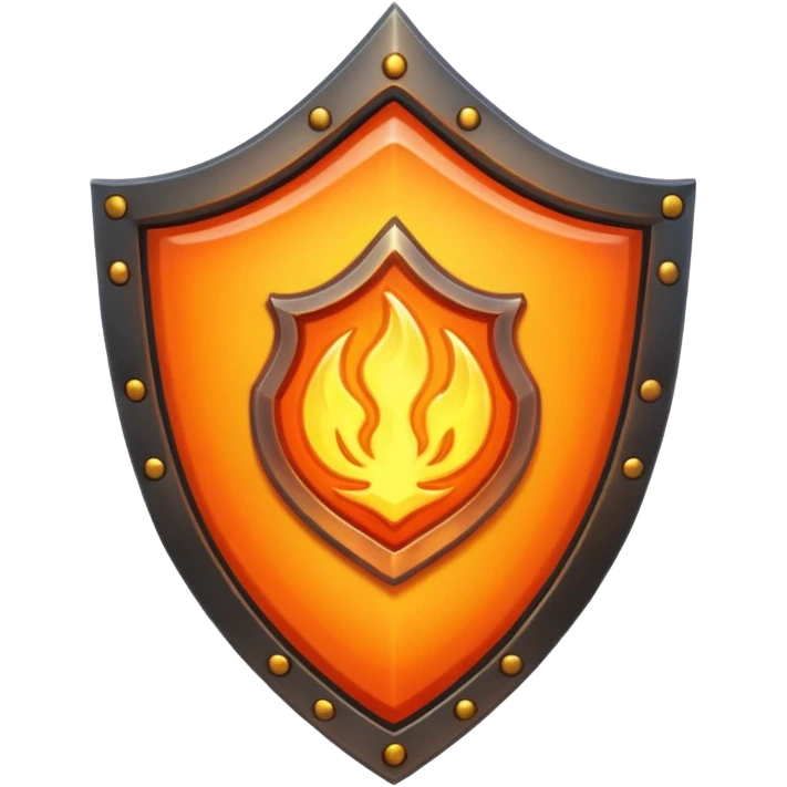 fiery shield emoji