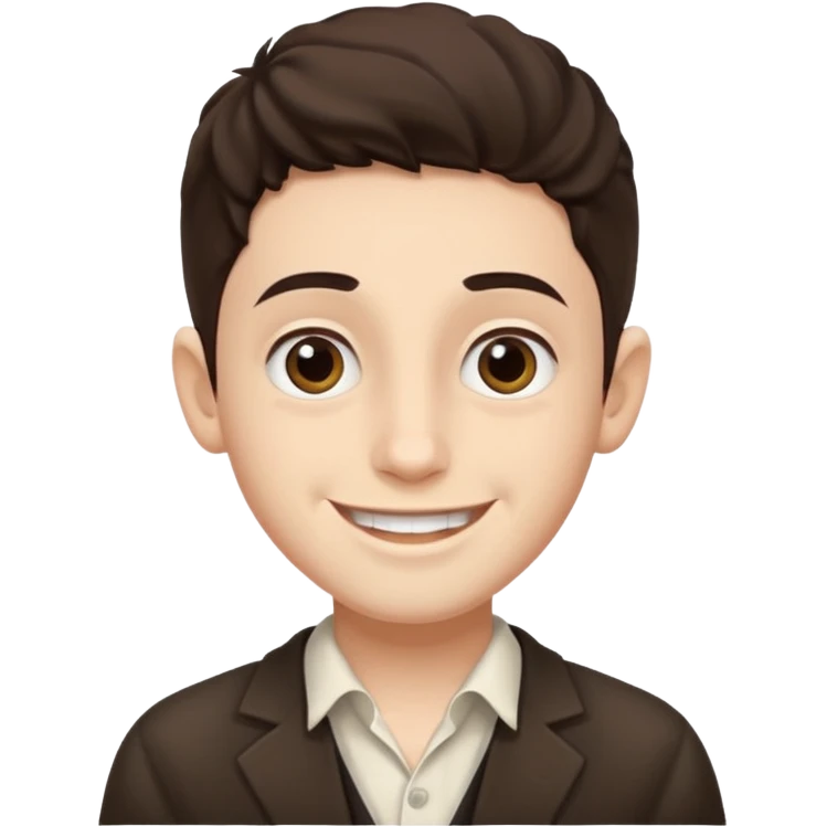 Jewish boy white kipa long peyos emoji