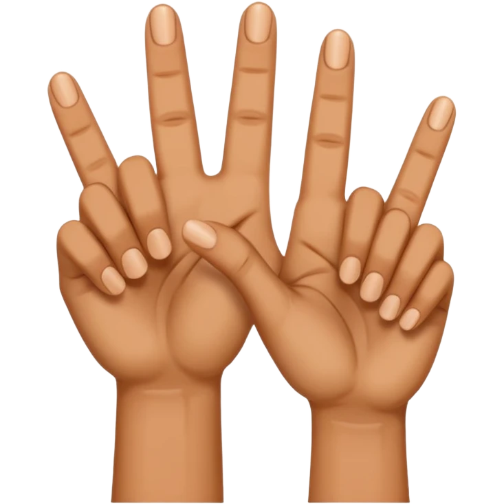 pair of hands with two fingers extended emoji