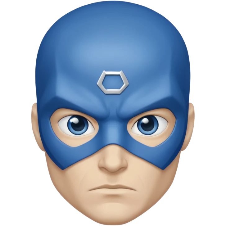 Blue halmat super hero face emoji