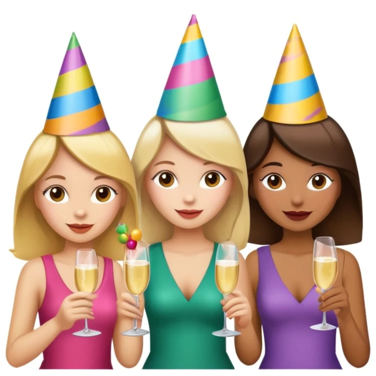 girls celebrating  emoji