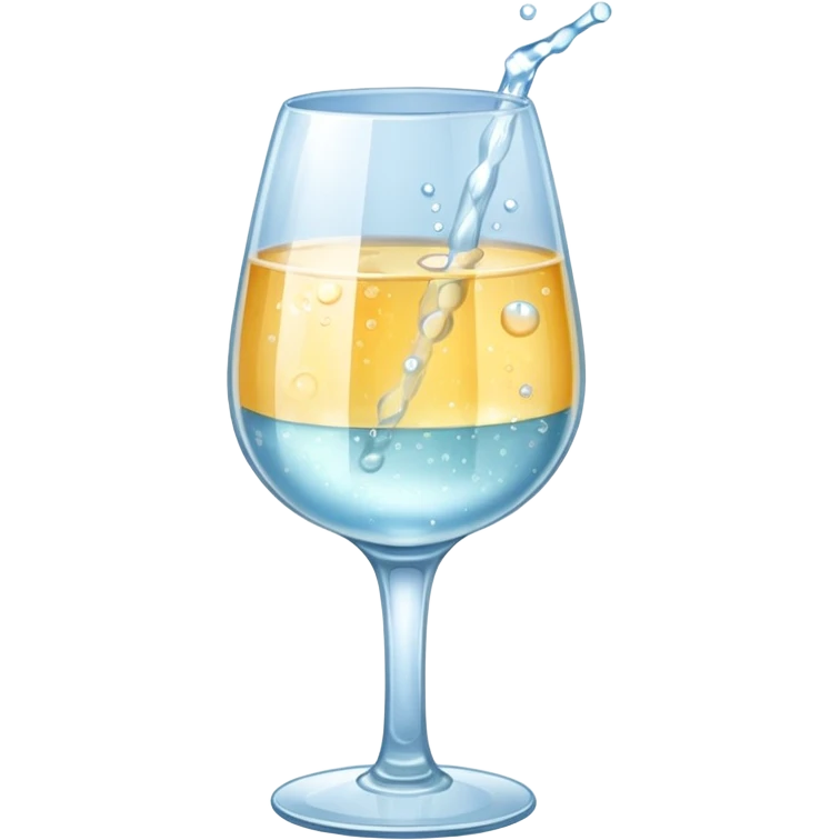 GLASS WITH FIZZ WATER WITHOUT STRAW emoji