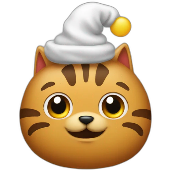 a poo wearing a cat as a hat emoji
