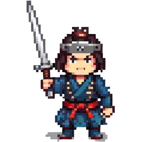 samurai striking with katana sword emoji
