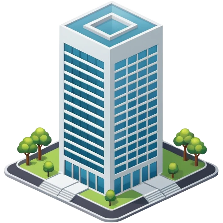 Office building isometric exterior emoji