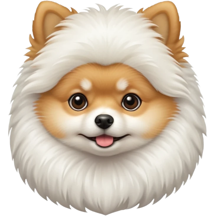 Pomeranian white emoji