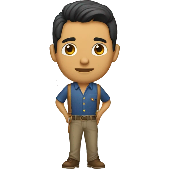 chico castaño en camisa emoji