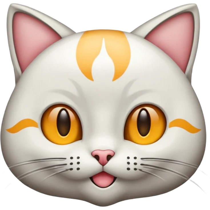 котик новогодний с бантом emoji