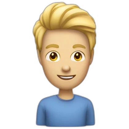creame un icono 3d de una persona en la computadora  emoji