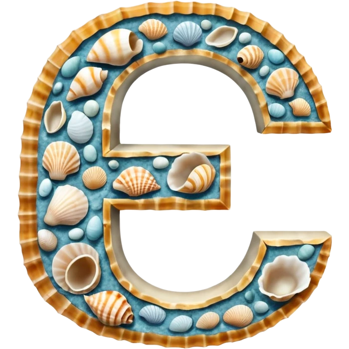 Буква Ч 1 is made of shells emoji