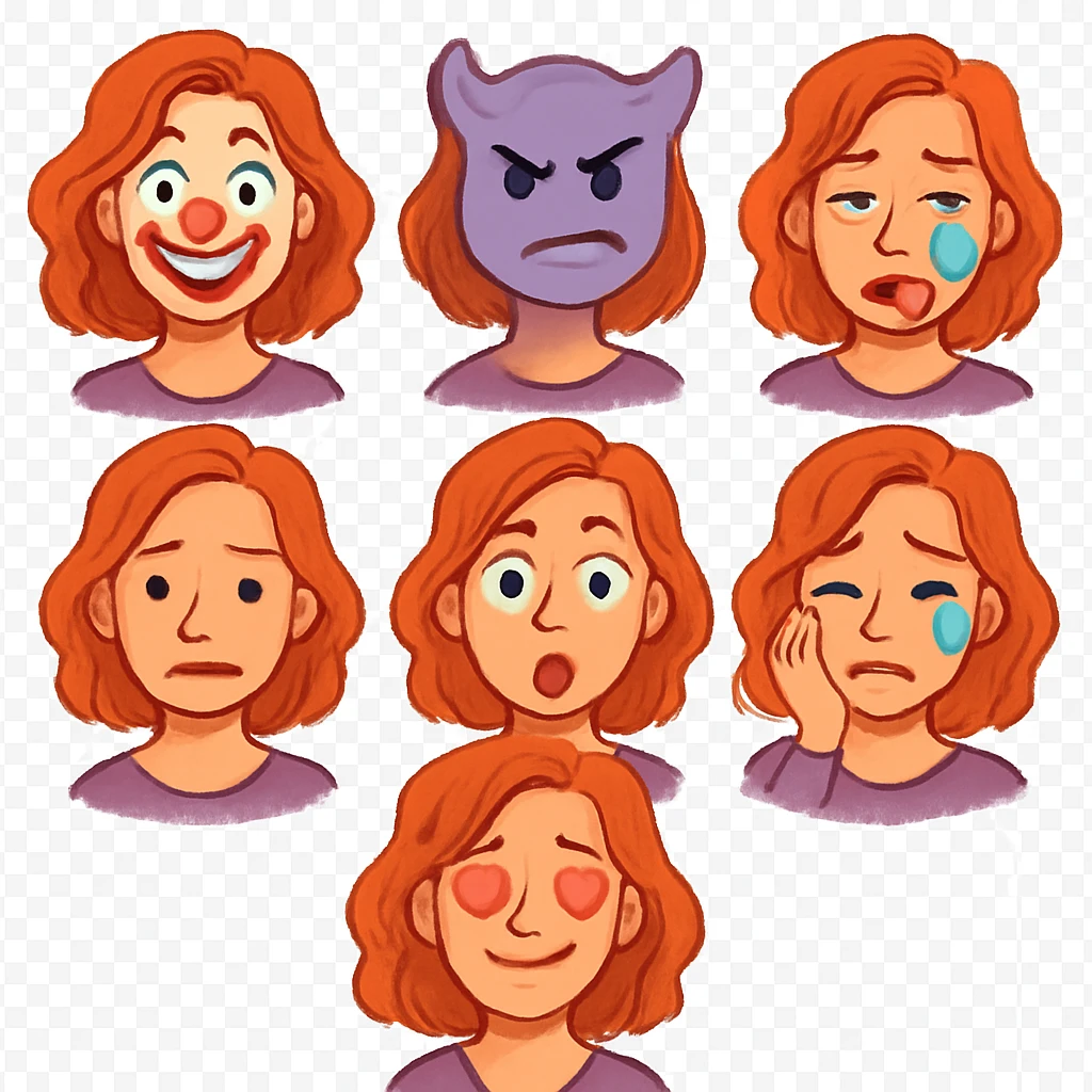 woman with red hair emoji