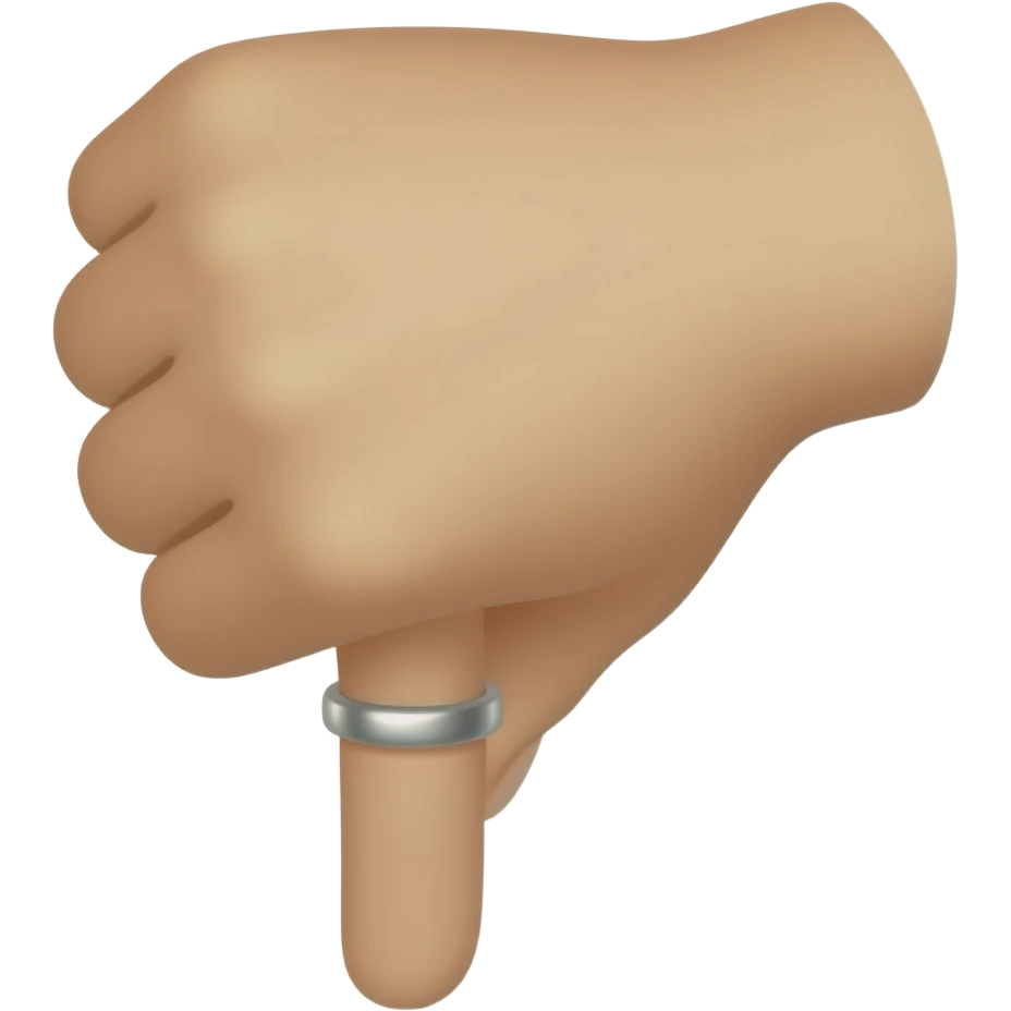 Hand up put ring finger down have the hand up still emoji