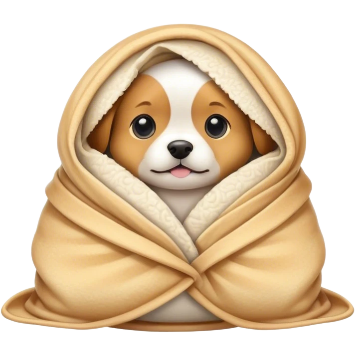 Dog in a burrito blanket emoji