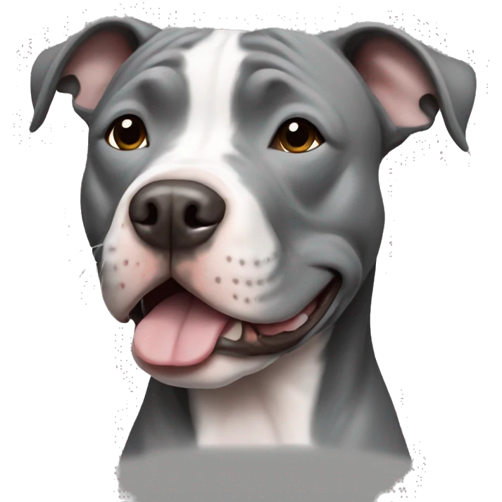 all gray pit bull emoji
