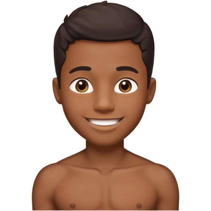 Black boy no clothes  emoji