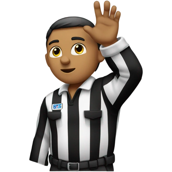 Referee touchdown sign emoji