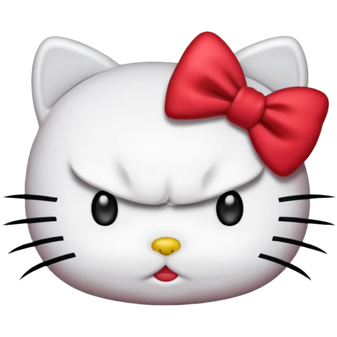 Hello kitty mad emoji