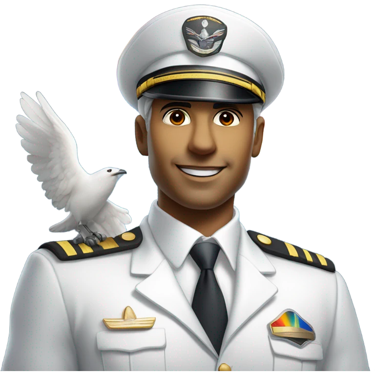 White rainbow pilot  emoji