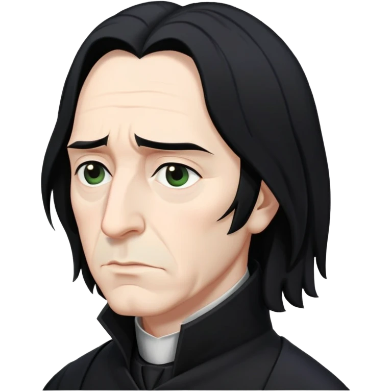 sad Professor Snape side profile with black hair emoji