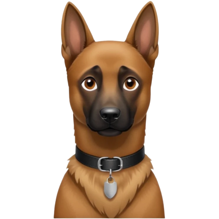 Belgian malinois dog in collar emoji