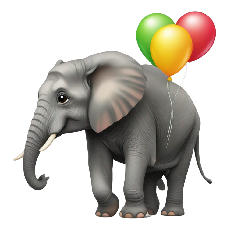 Elephant holdin a emoji