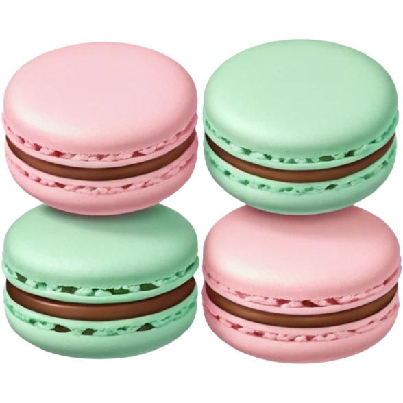 Pastel pink and mint green macaroons  emoji