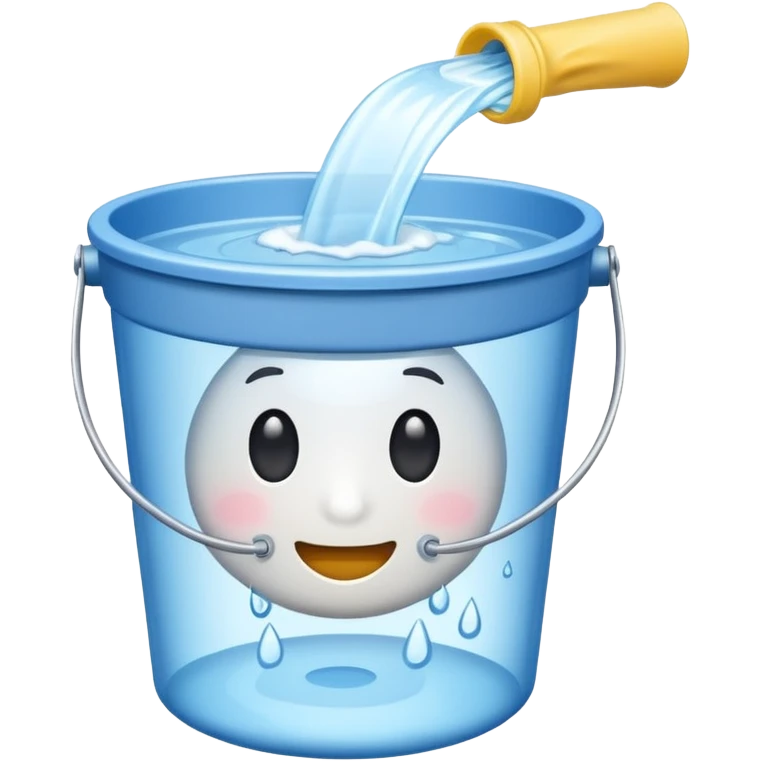 bucket with a rag for cleaning emoji