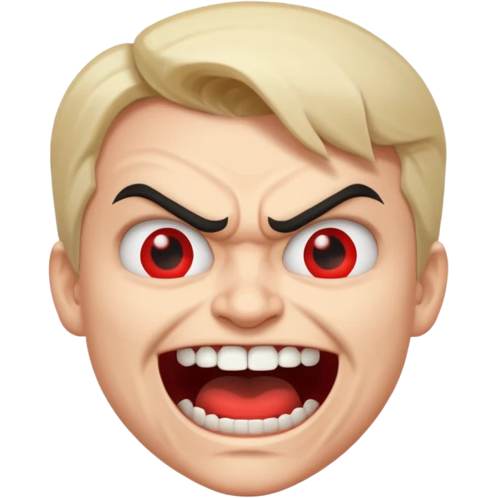 evil laugh, angry face, youtube logo emoji