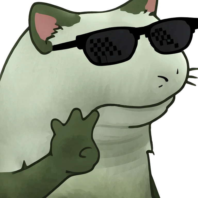 Cat with sunglasses emoji