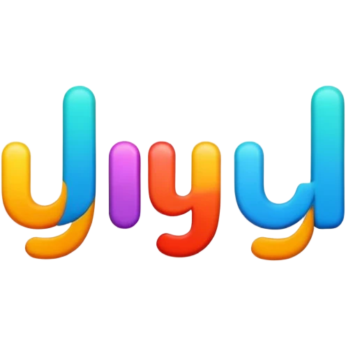 word UYI in bold colorful font as single unit emoji