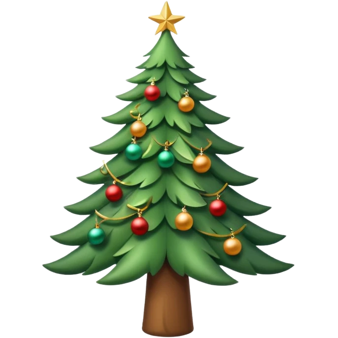 tall christmas tree with soft leaves emoji