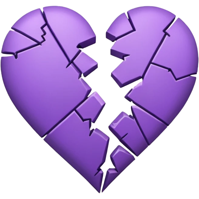 purple broken heart emoji