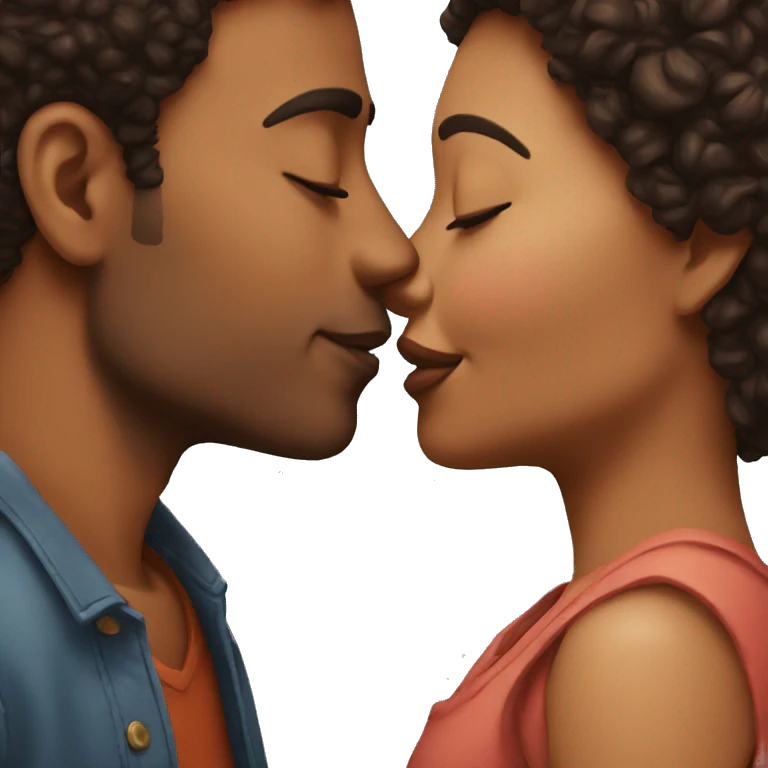 three people kissing emoji