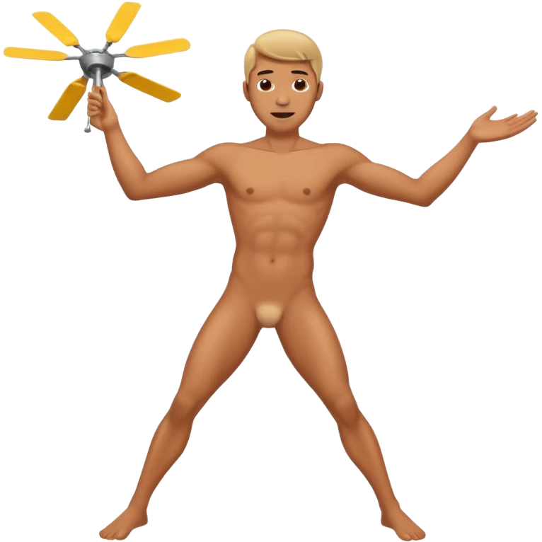  Animated naked dancing guy spinning his penis like a helicopter  emoji